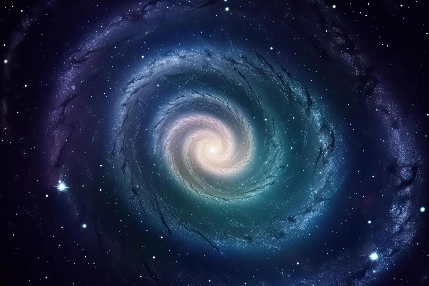 Planets, stars and galaxies in outer space showing the beauty of space exploration. Beautiful spiral galaxy in space with stars, photo