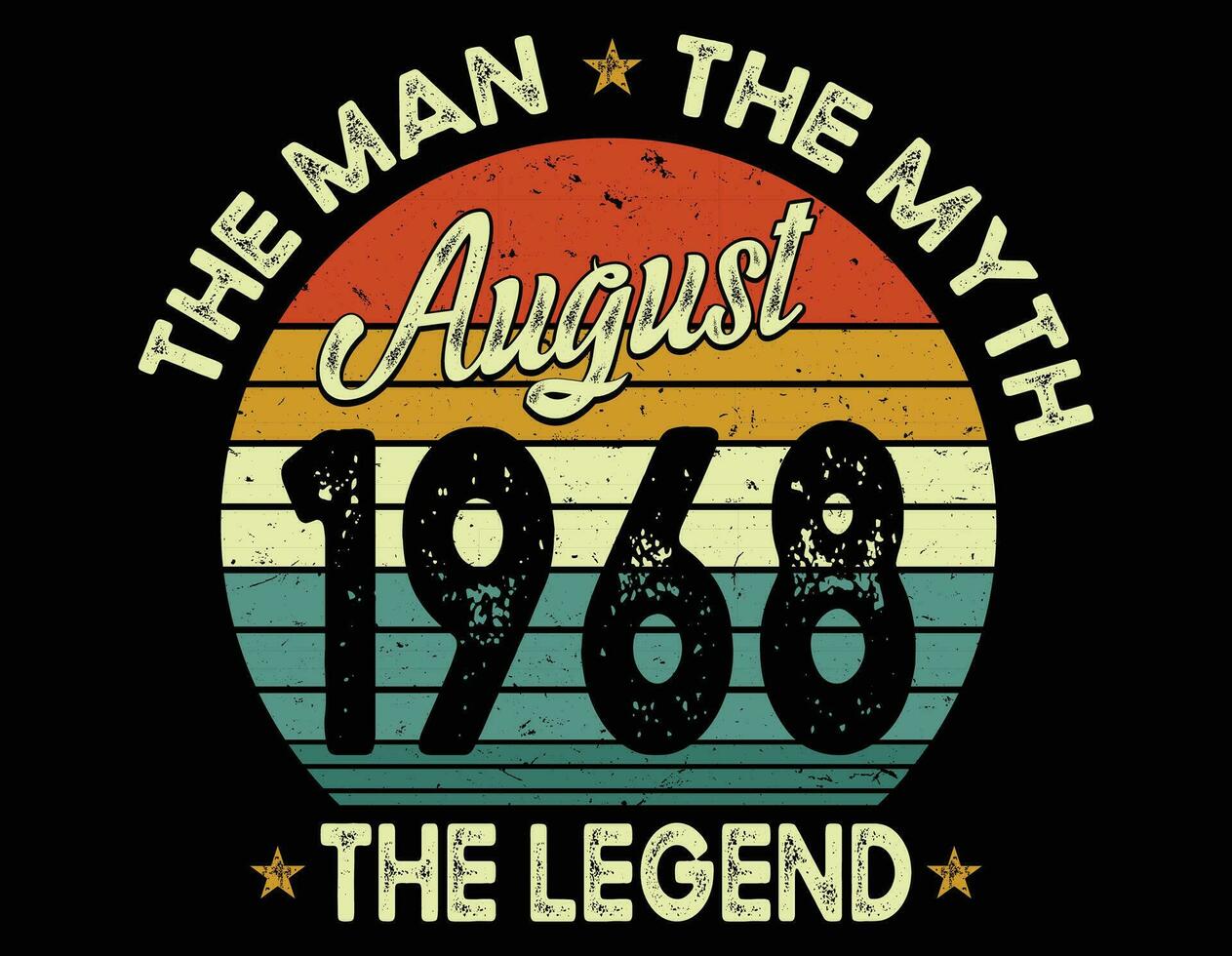 The man the myth August the legend- Fathers day t-shirt design. vector