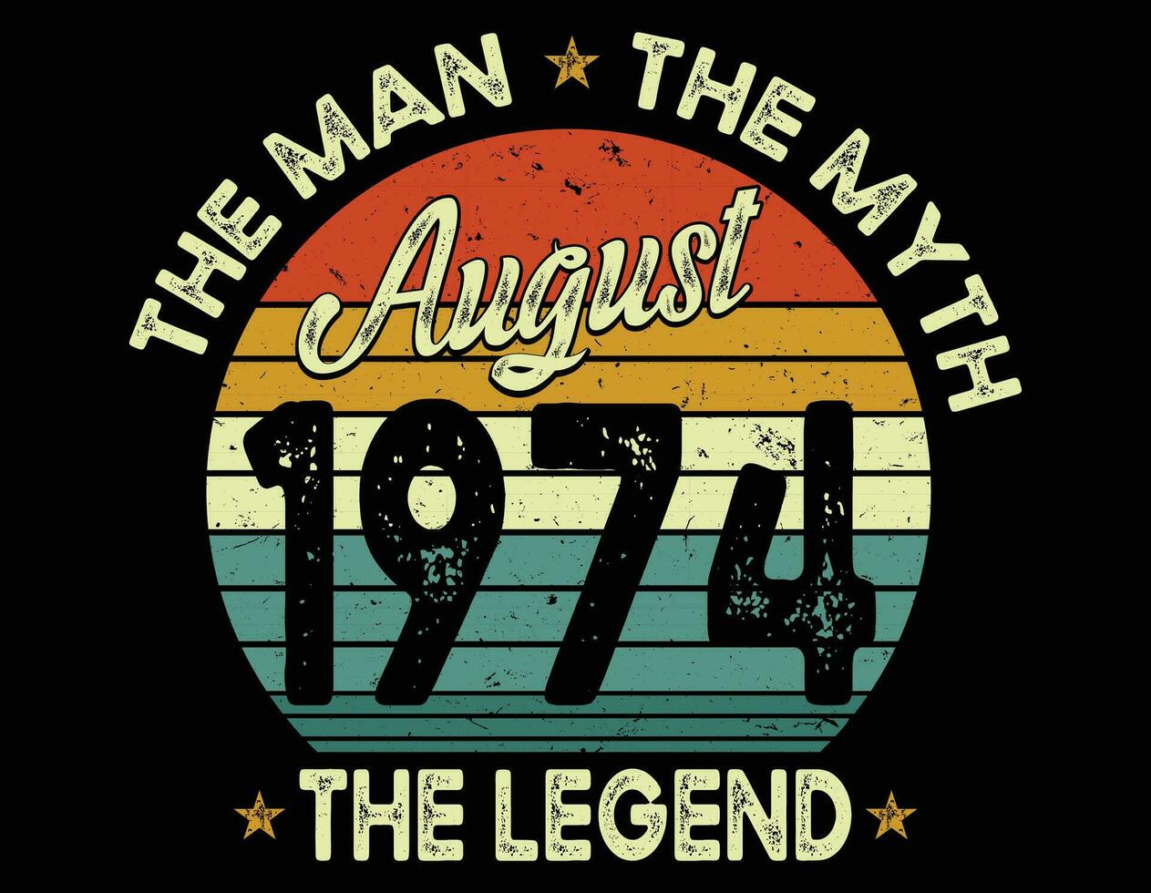 The man the myth August the legend- Fathers day t-shirt design. vector