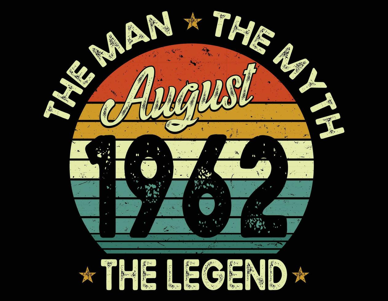 The man the myth August the legend- Fathers day t-shirt design. vector