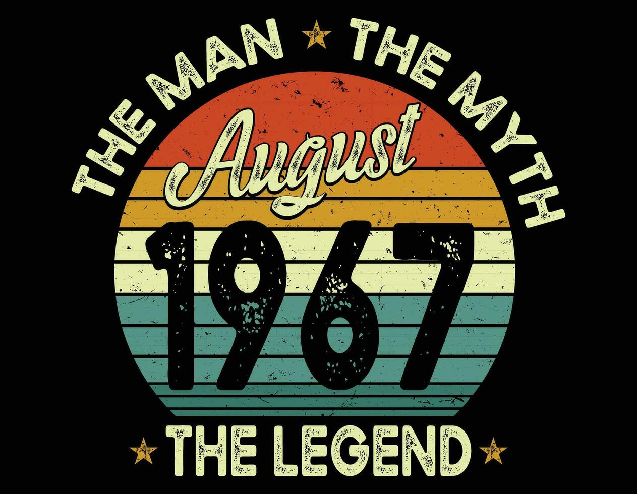 The man the myth August the legend- Fathers day t-shirt design. vector