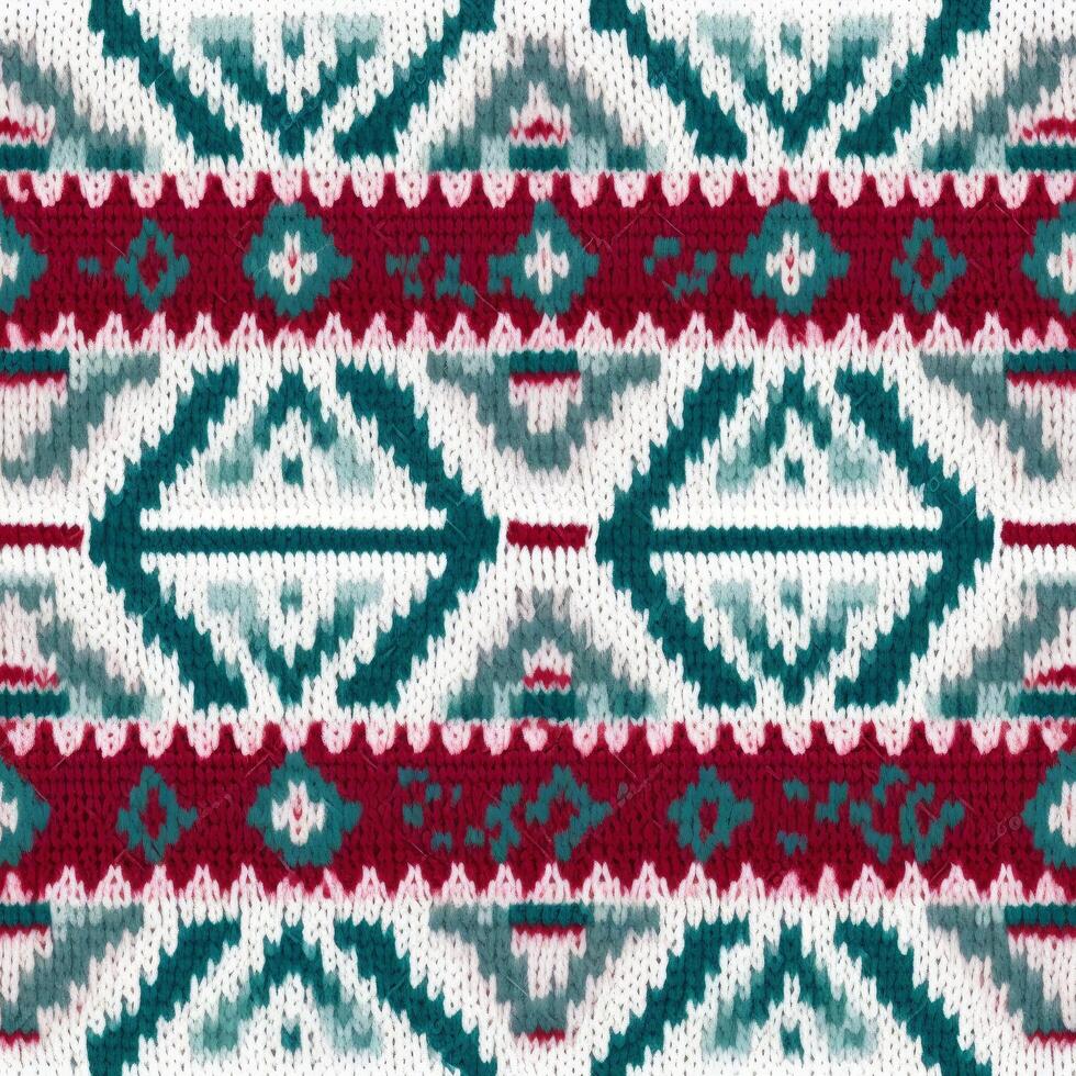Fabric knitted seamless pattern with geometric shape spots. bright colors background for knitwear design or print, modern strips mat, illustration photo