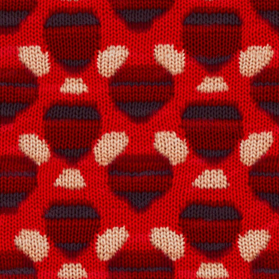 Fabric knitted seamless pattern with geometric shape spots. bright colors background for knitwear design or print, modern strips mat, Generative AI illustration photo