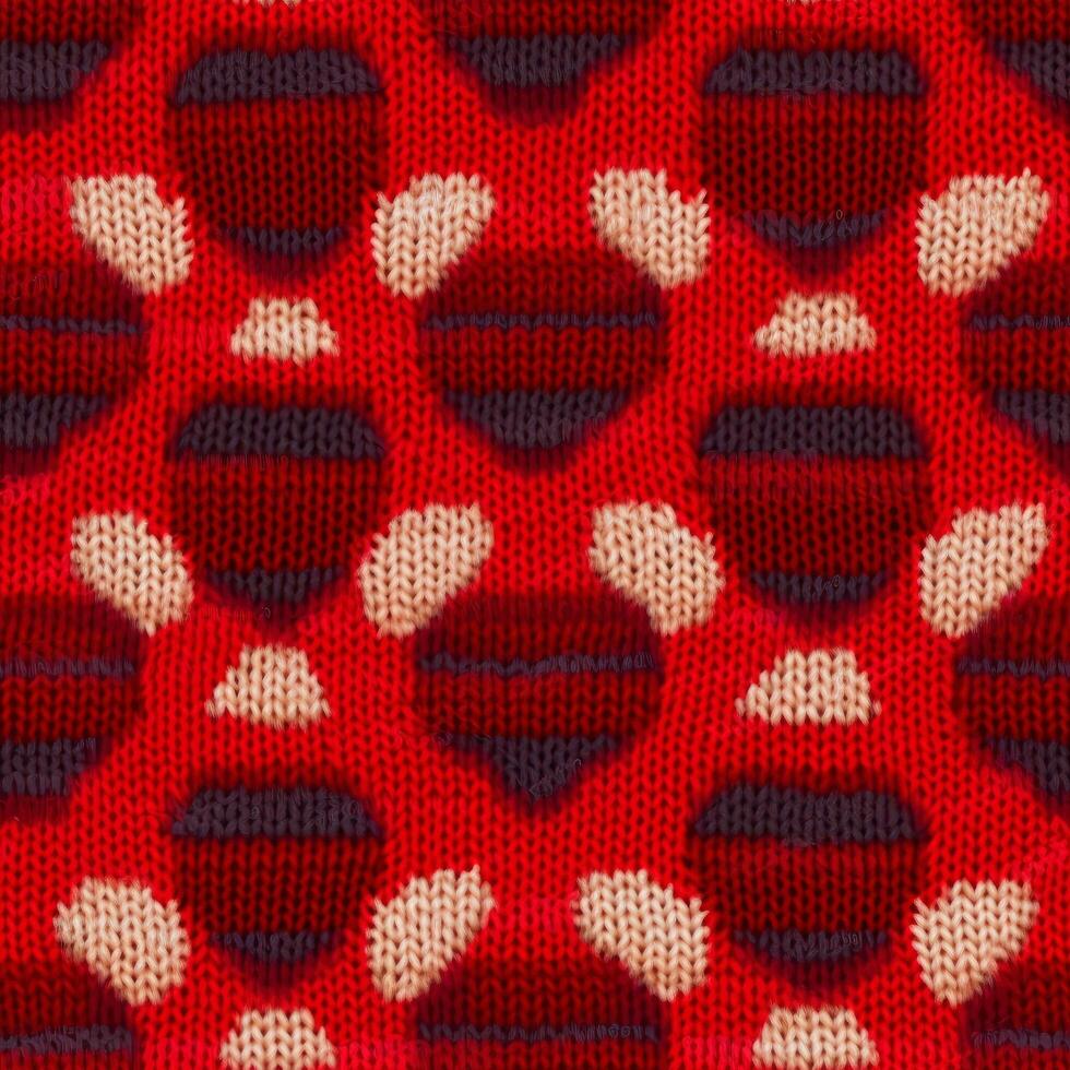 Fabric knitted seamless pattern with geometric shape spots. bright colors background for knitwear design or print, modern strips mat, illustration photo