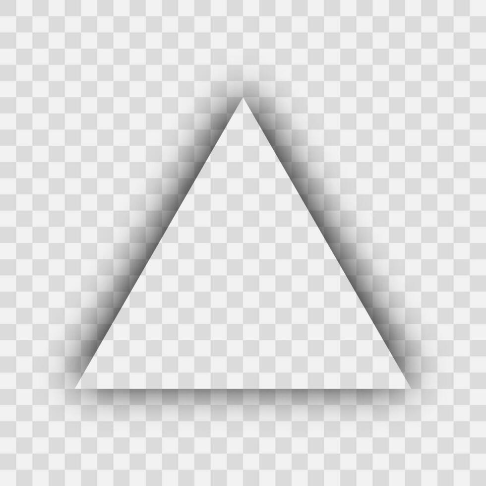 Dark transparent realistic shadow. Triangle shadow vector