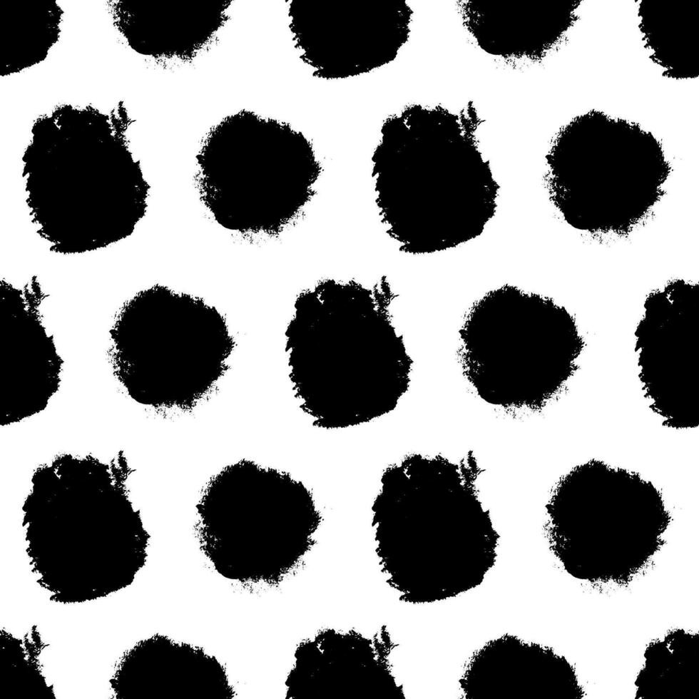 Seamless pattern with black sketch hand drawn pencil scribble circles shape on white background. Abstract grunge texture. Vector illustration