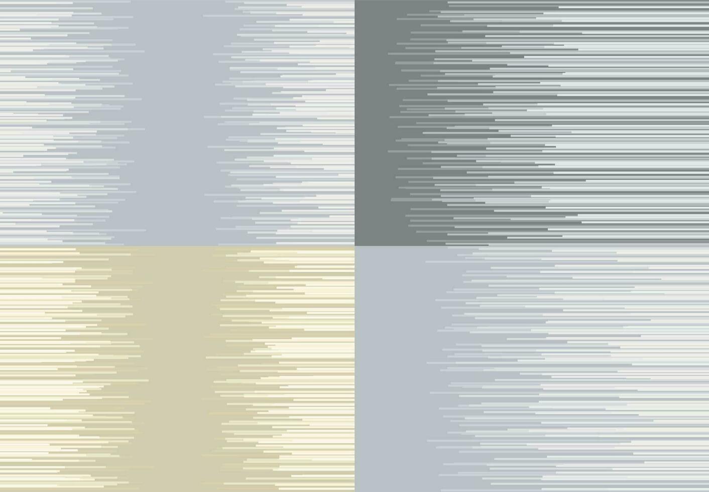 Four monochrome background with straight lines vector