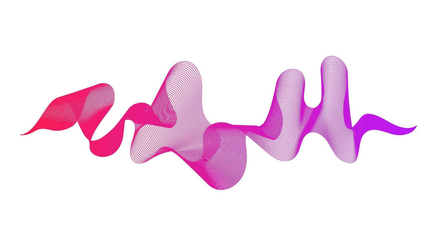 Abstract backdrop with pink wave gradient lines on white background. Modern technology background, wave design. Vector illustration