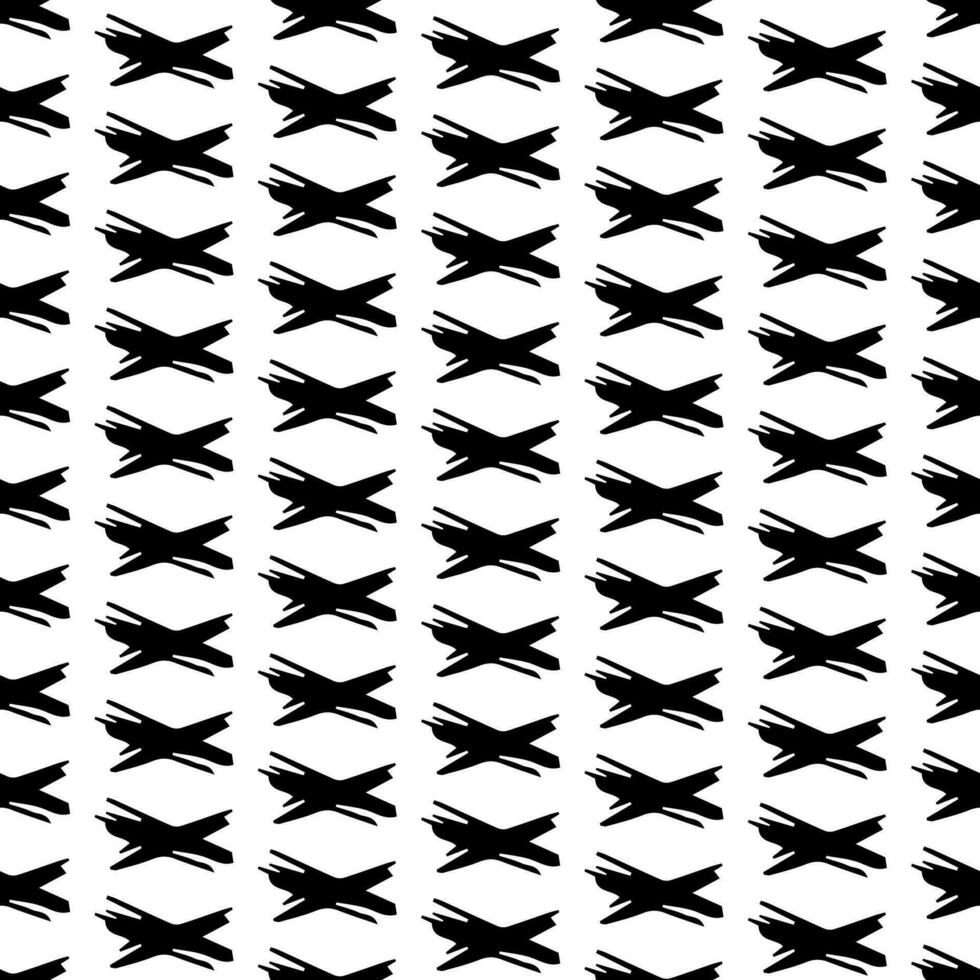 Seamless pattern with hand drawn cross symbols. Black sketch cross symbol on white background. Vector illustration