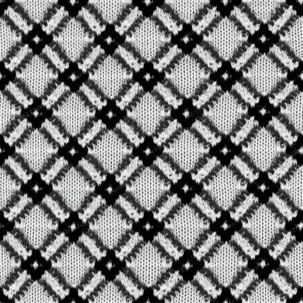 Fabric knitted seamless pattern with geometric shape spots. bright colors background for knitwear design or print, modern strips mat, illustration photo