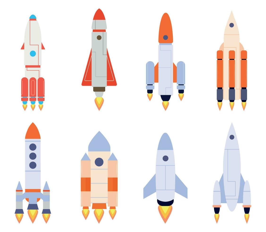 Rocket Icons Set vector