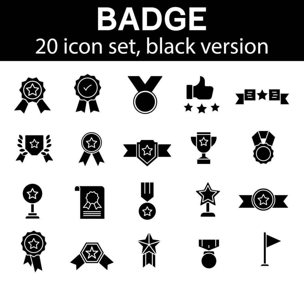 Award and Prize line icons. Badge and Achivement vector icon set.