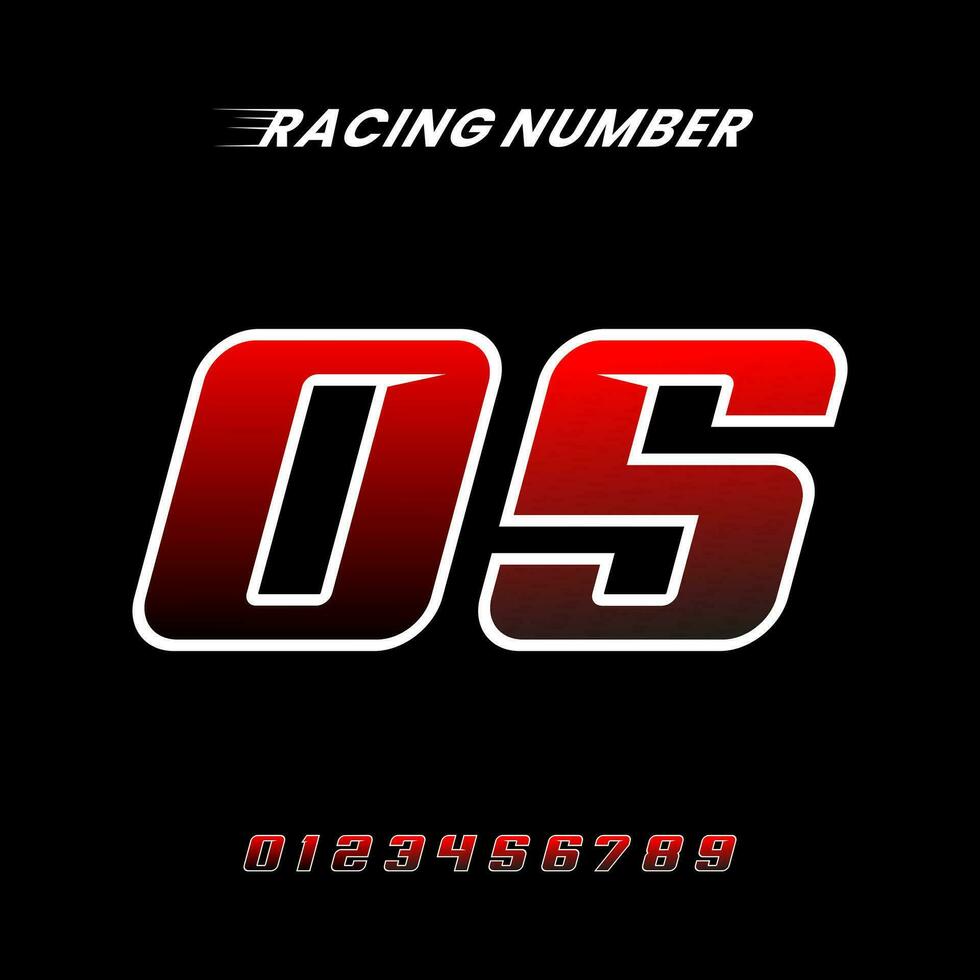 Racing Number Design Vector Template