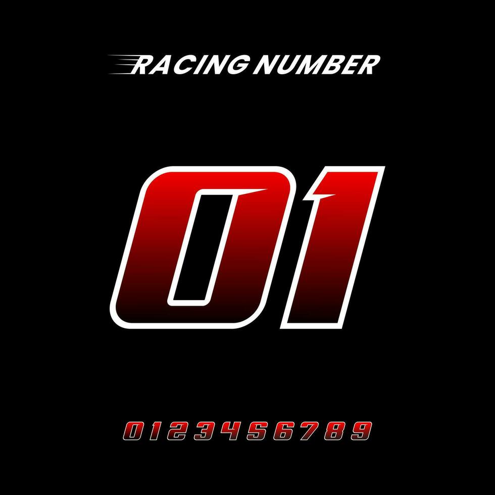 Racing Number Design Vector Template