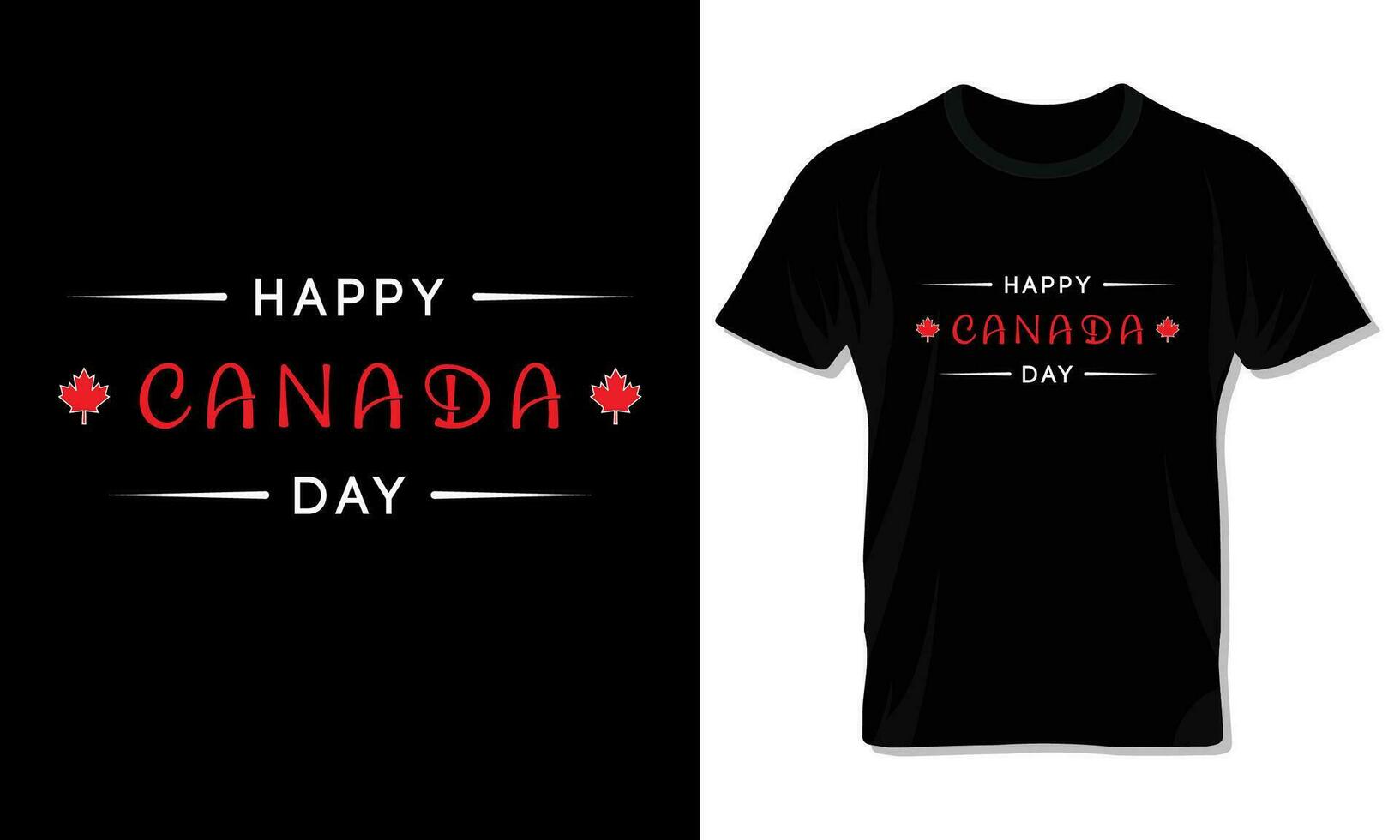 Happy Canada day typography t shirt design for celebration of Canada day. vector