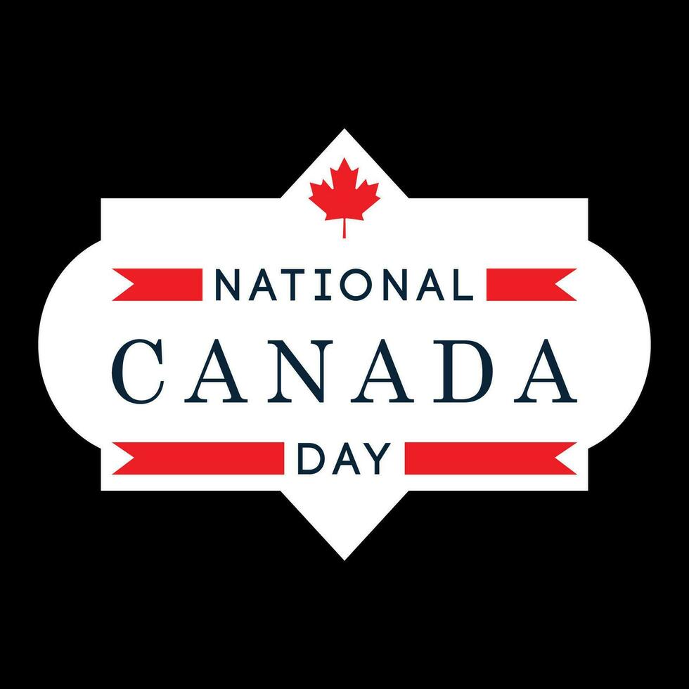 Happy Canada Day Vector Template Lettering Design.