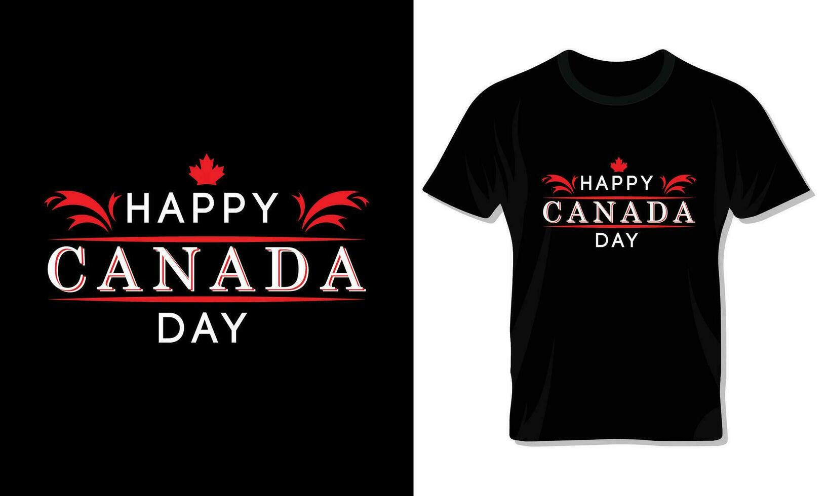 Happy Canada day typography t shirt design for celebration of Canada day. vector