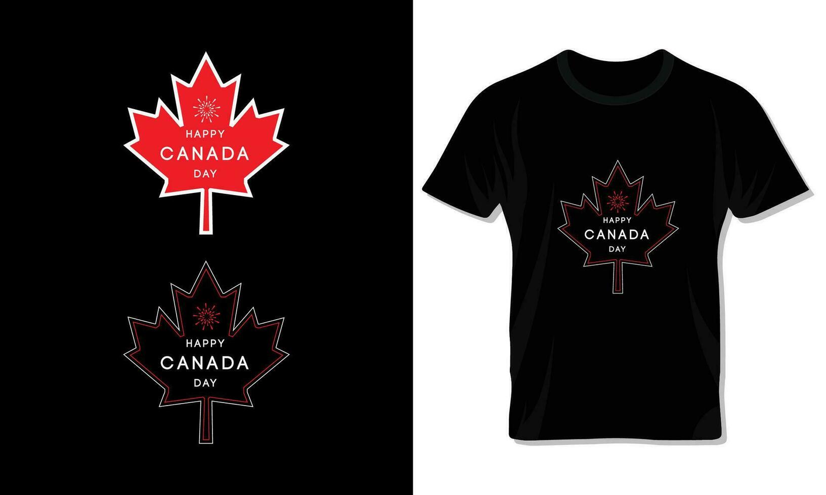 Happy Canada day typography t shirt design for celebration of Canada day. vector