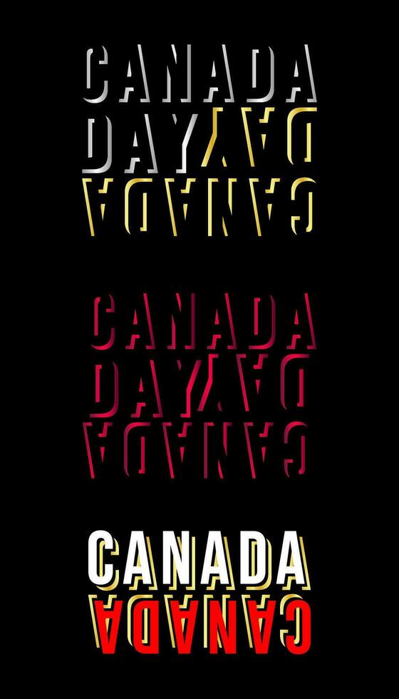 Happy Canada Day Vector Template Lettering Design.