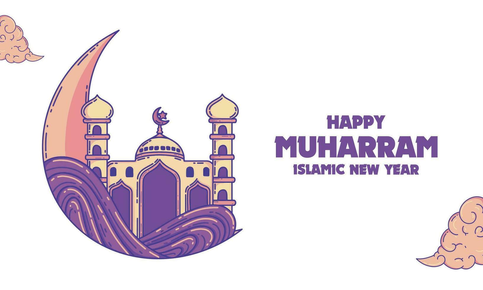 Happy Islamic New Year Vector Background