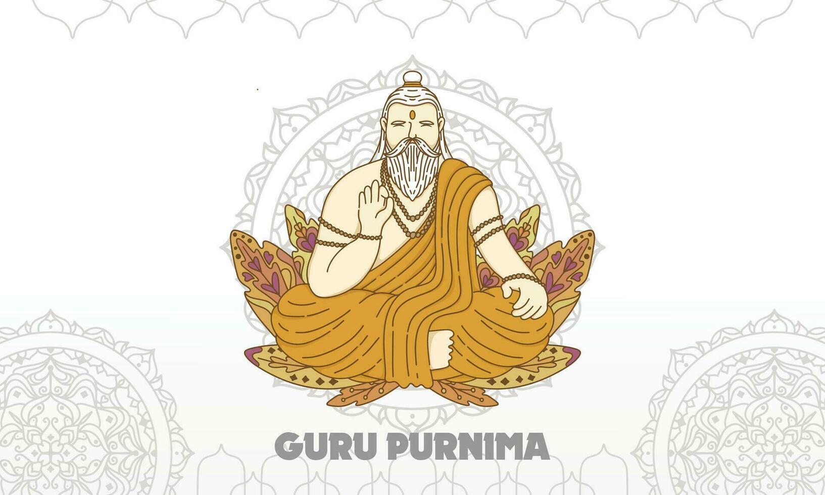 Happy Guru Purnima Vector Background