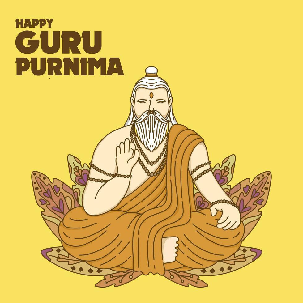 gurú purnima vector