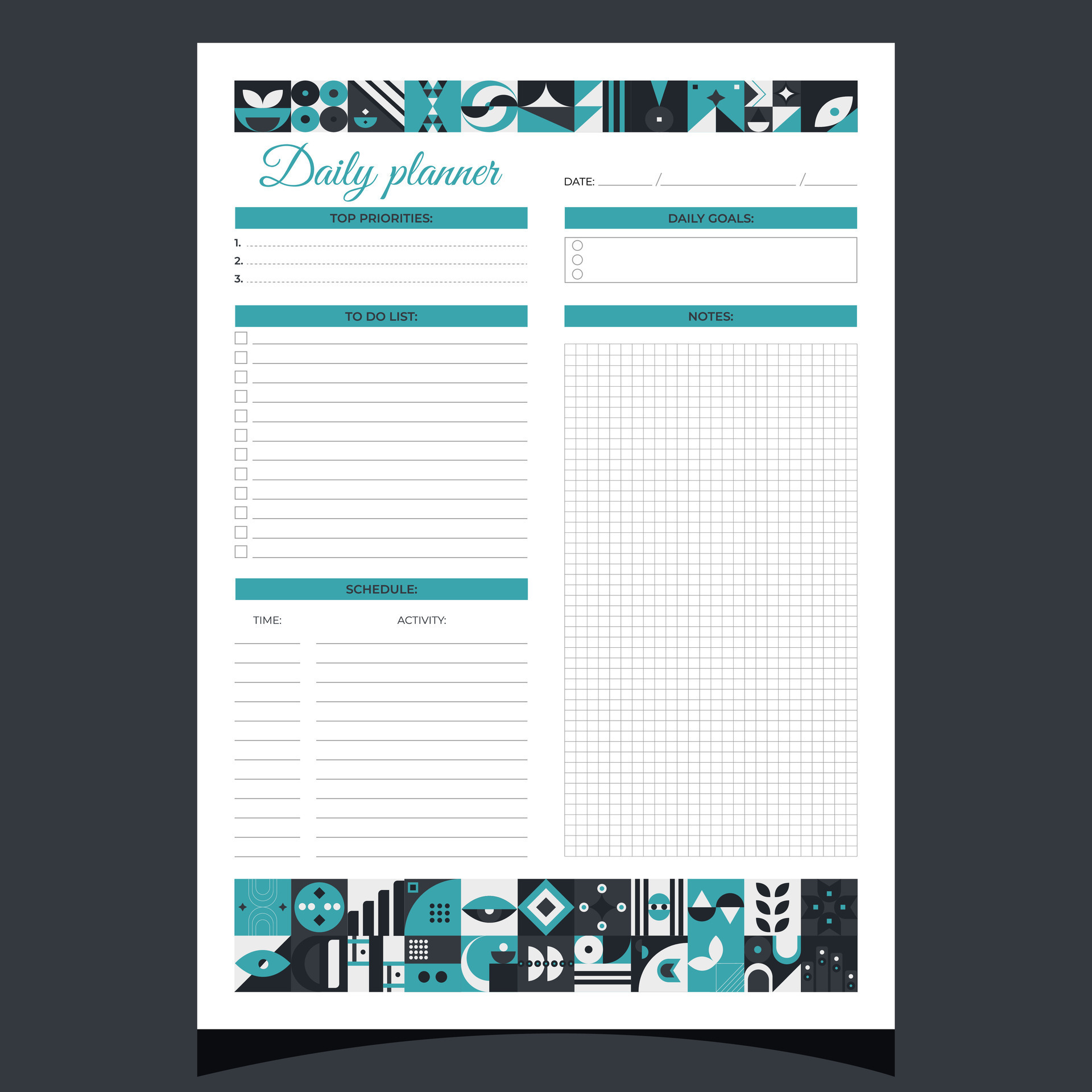 daily-planner-geometric-daily-planner-printable-template-with