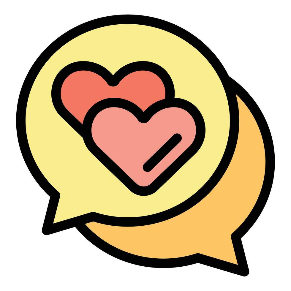 Chat relationship icon vector flat