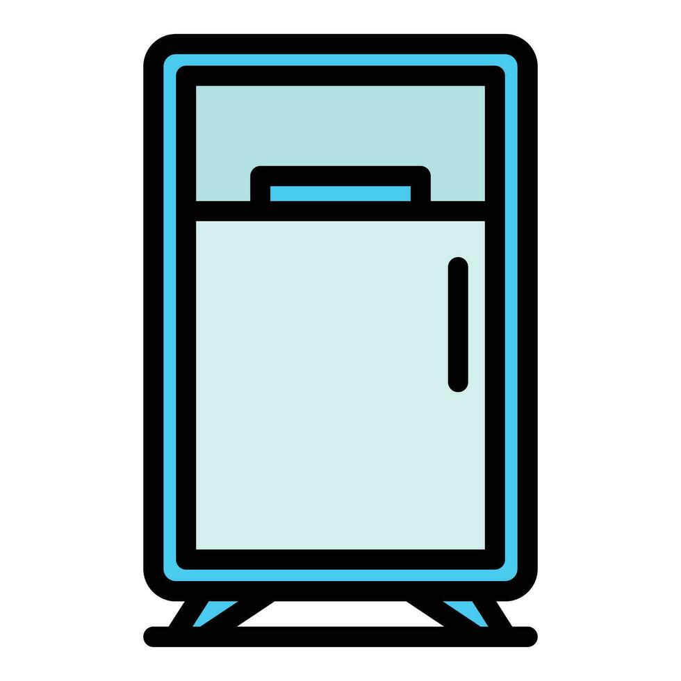 Maintenance refrigerator icon vector flat