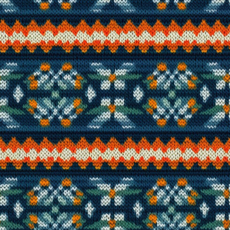 Fabric knitted seamless pattern with geometric shape spots. bright colors background for knitwear design or print, modern strips mat, illustration photo