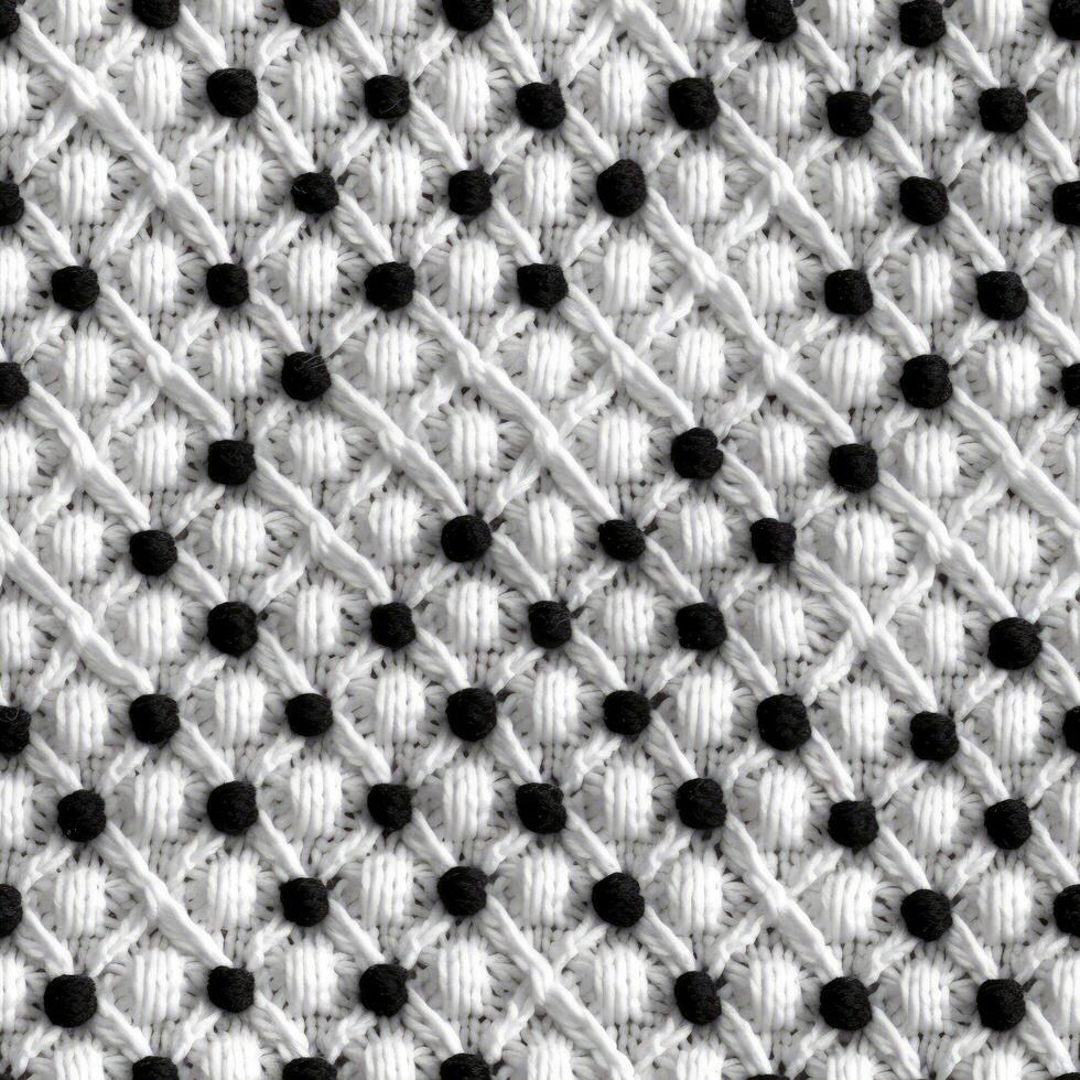 Fabric knitted seamless pattern with geometric shape spots. bright colors background for knitwear design or print, modern strips mat, illustration photo