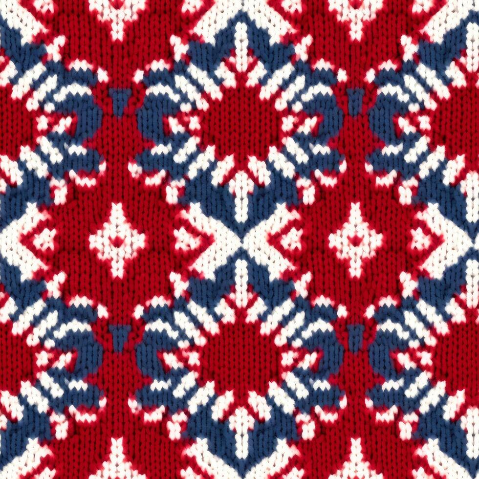 Fabric knitted seamless pattern with geometric shape spots. bright colors background for knitwear design or print, modern strips mat, illustration photo
