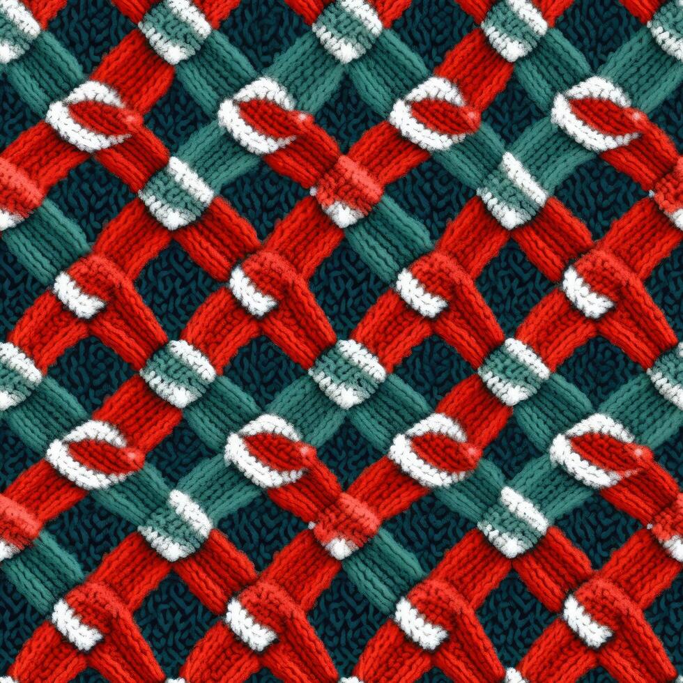 Fabric knitted seamless pattern with geometric shape spots. bright colors background for knitwear design or print, modern strips mat, illustration photo