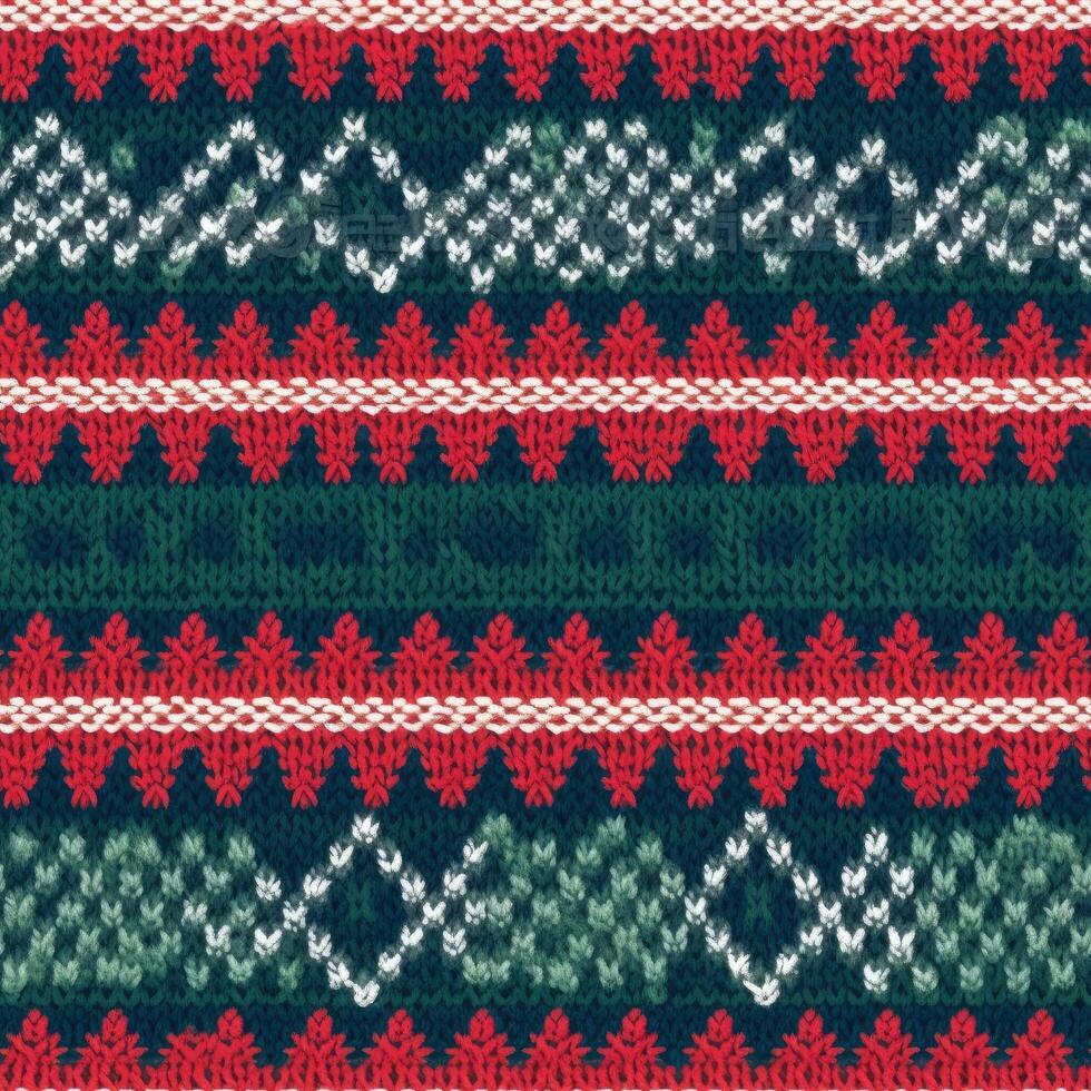 Fabric knitted seamless pattern with geometric shape spots. bright colors background for knitwear design or print, modern strips mat, illustration photo