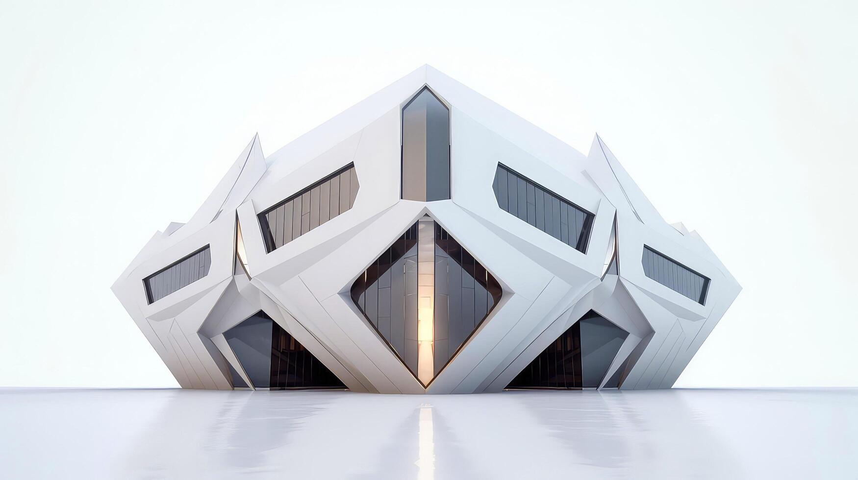 3D futuristic sci-fi white city architecture with organic skyscrapers, for science fiction or fantasy backgrounds, Abstract building, illustration photo