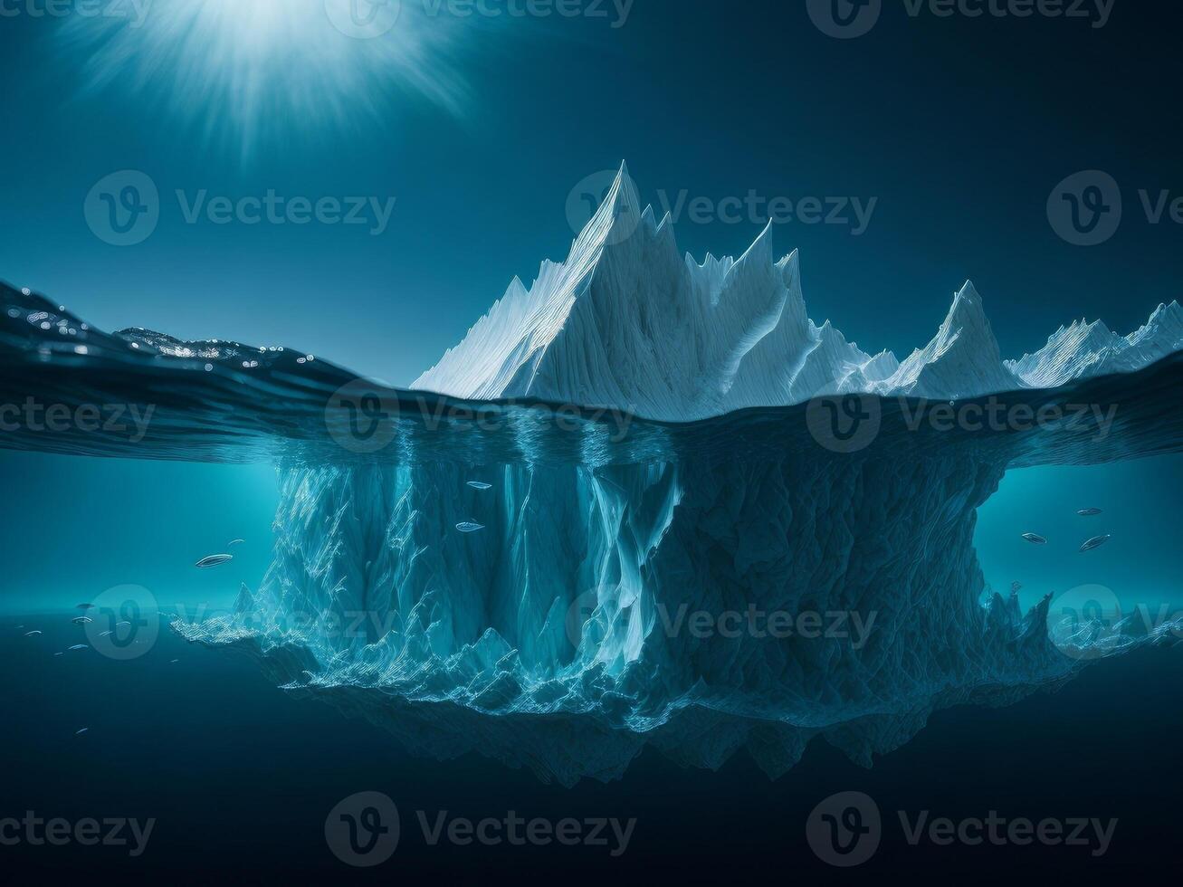 Iceberg in the ocean. photo