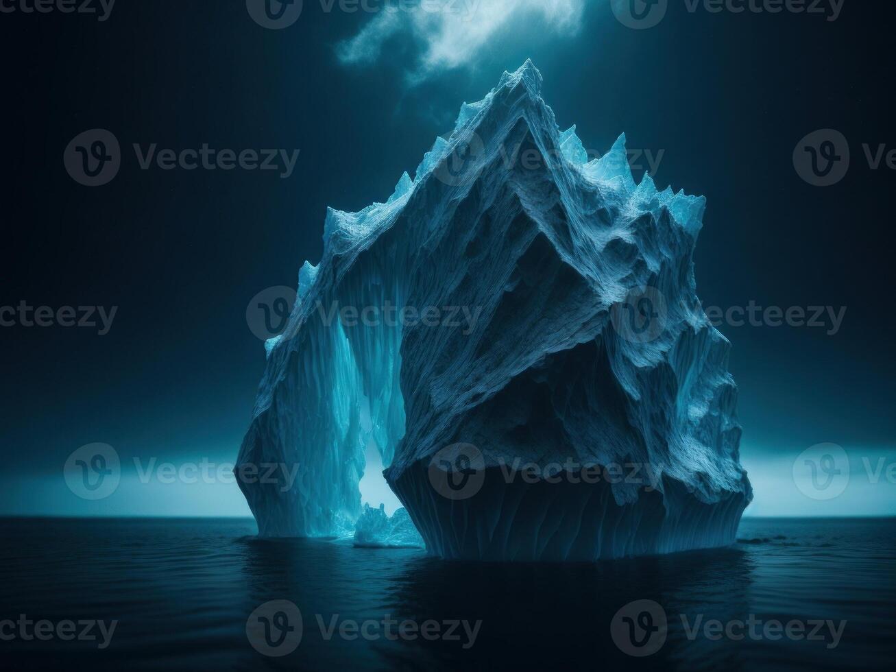 iceberg en el océano. ai generado foto