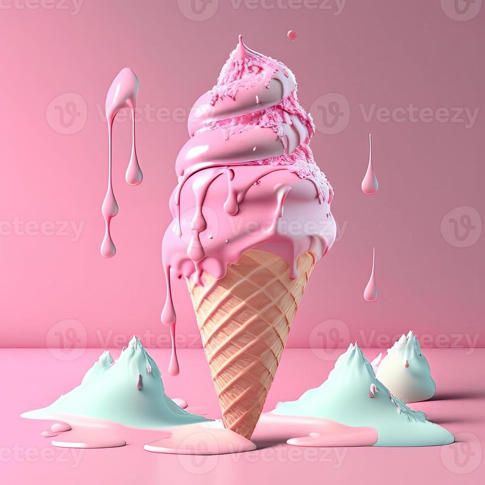 Ice cream cone, photo