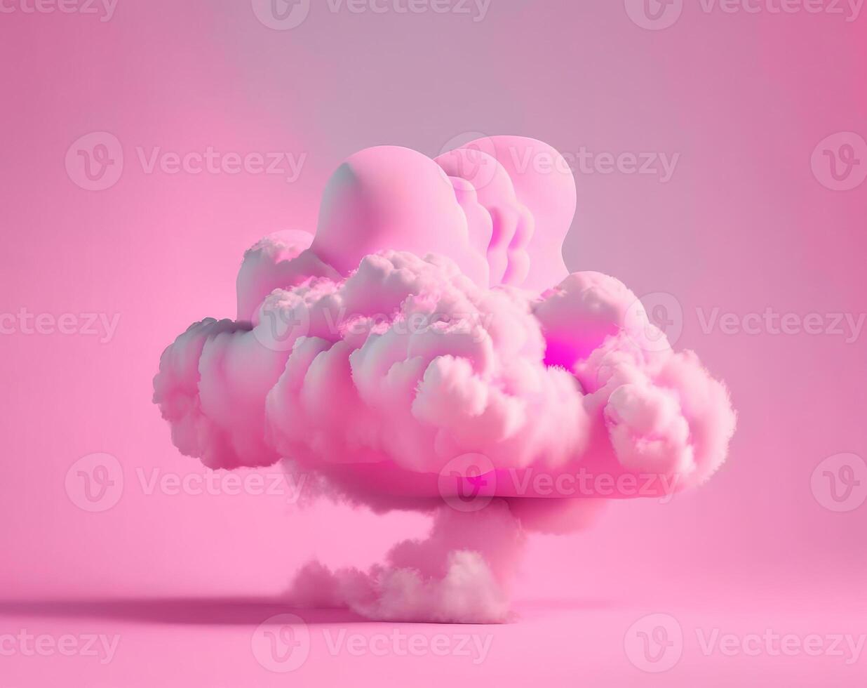 Pink abstract cloud romantic concept, photo