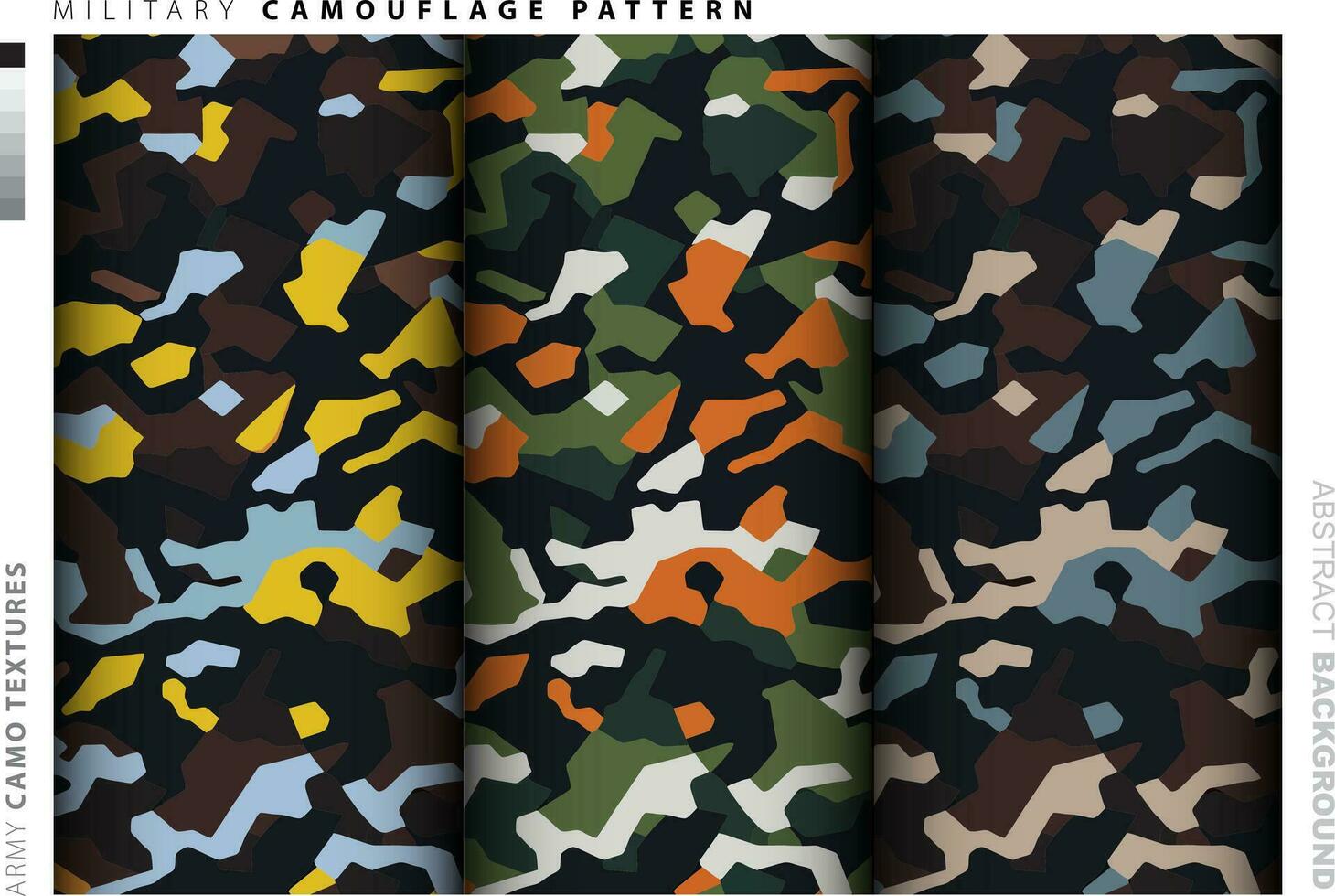 Set of Camouflage background textile uniform vector image