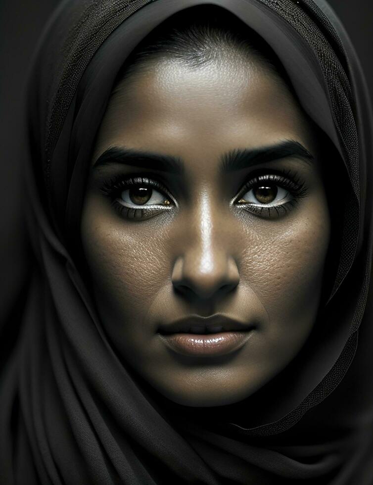 portrait of a beautiful muslim woman photo