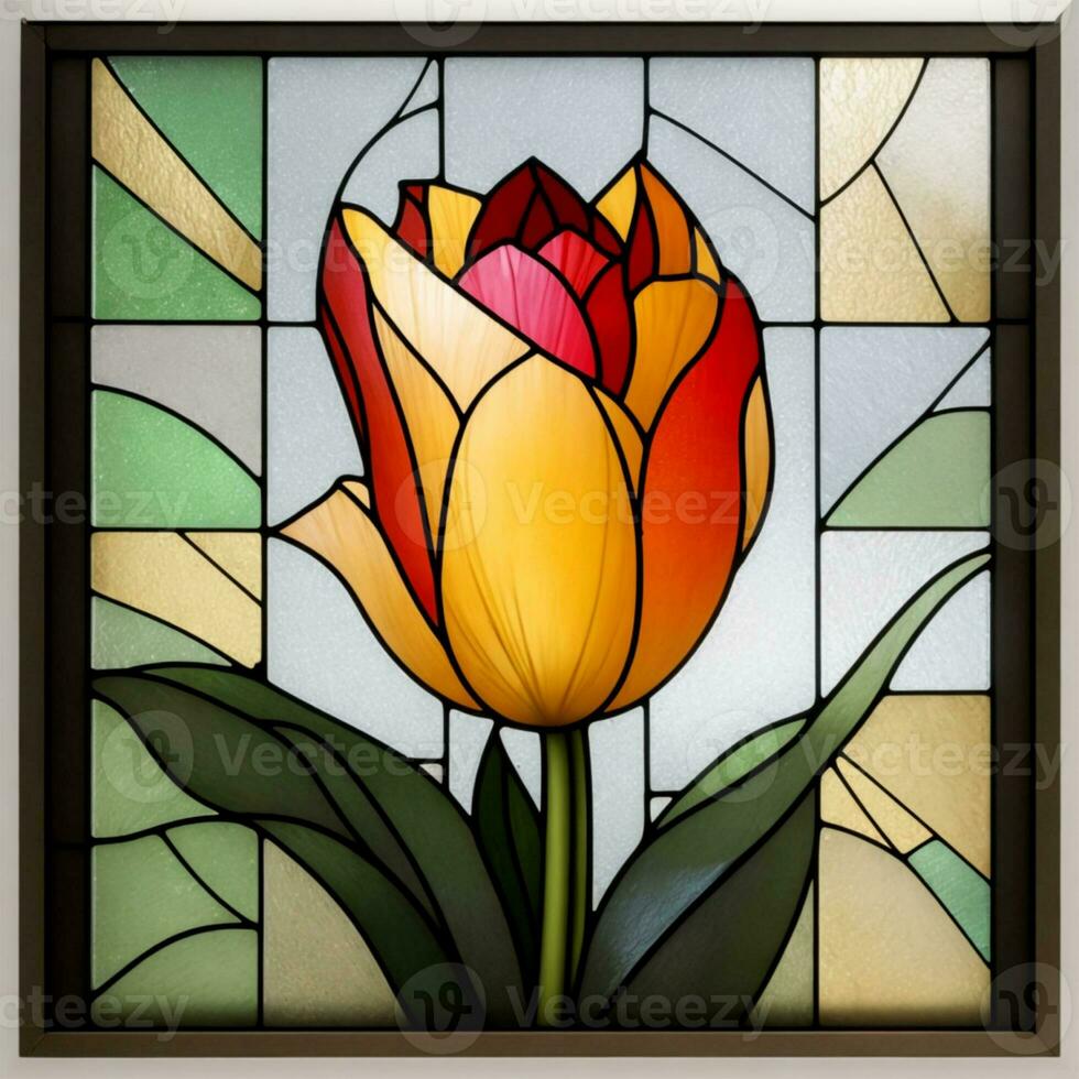 Stained Glass Flower Background 25505549 Stock Photo at Vecteezy