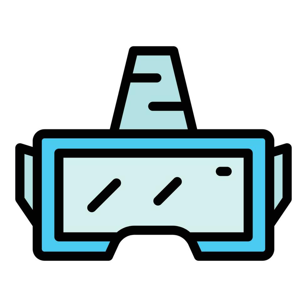 Goggles simulation icon vector flat
