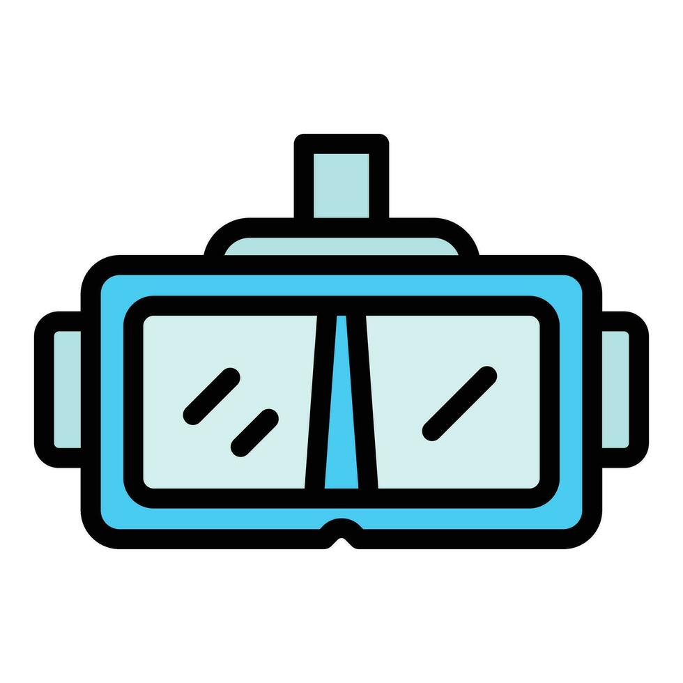 Content virtual glasses icon vector flat