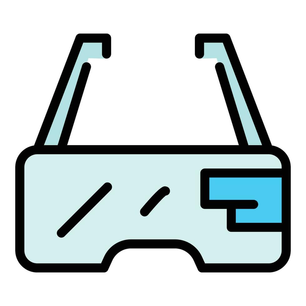 Gaming glasses icon vector flat