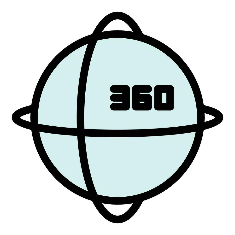 Virtual reality sphere icon vector flat