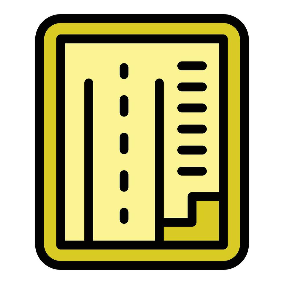 Autonomous map car icon vector flat