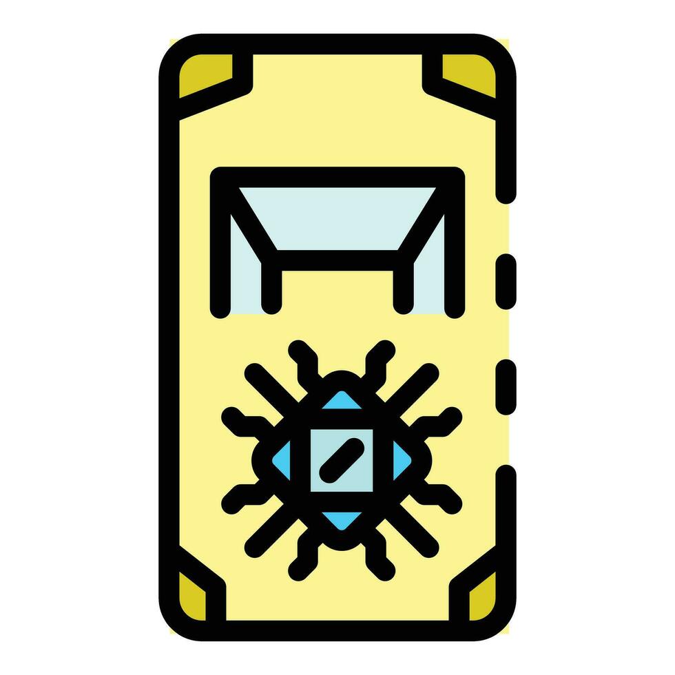 Auto driving system icon vector flat