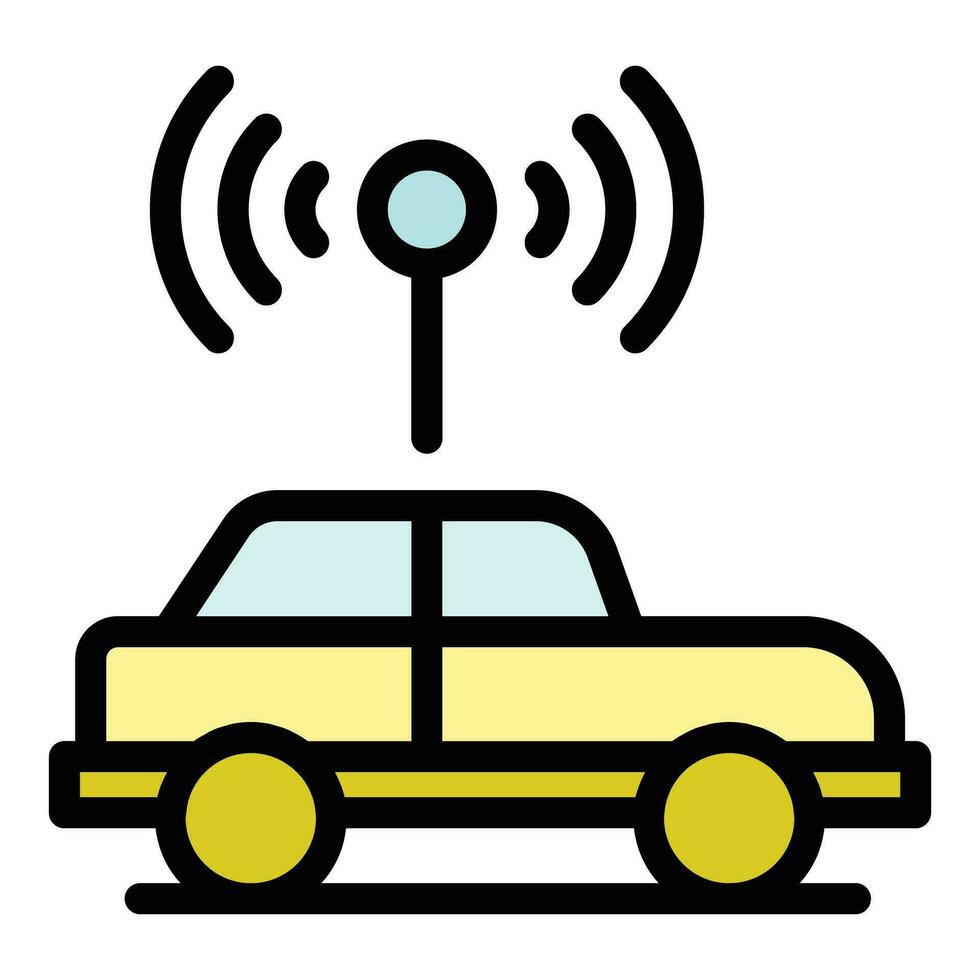 señal controlar coche icono vector plano