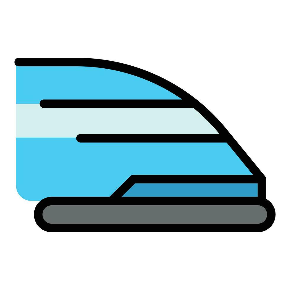 High speed power train icon vector flat